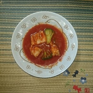 鶏肉の簡単トマト煮込み♪キャンプにも♪